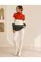 Colorful Knitted Detailed Crew Neck Knitwear Sweater