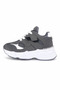 Children's Gray White Sports Shoes Thick Sole Lace-Up Casual Sneaker Unisex Children's Shoes - 2