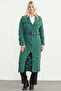 Beli Belted Long Knit Cardigan - Green