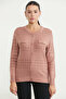 Perforated Motif Buttoned Knitwear Sweater - Rose