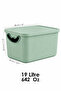 2-Piece 19Lt Toy Storage Box with Lid - Children's Baby Room Organizer Decorative Organizer Green - 5