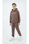 Embroidered Boys' Hooded Kangaroo Pocket Tracksuit Set