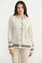 Wool Buttoned Thick Knit Cardigan - Stone - 2