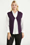 Agraf Detailed Wool Knitwear Vest - Plum