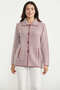 Houndstooth Patterned Wool Knitwear Jacket with Pockets - Rose - 2