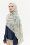 Vintage Floral Pattern Shawl - Green - 3