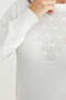 Zero Collar Motif Knitwear Sweater - Bone - 4