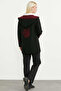 Woolen Double Color Thick Knitwear Jacket - Black - Burgundy - 6
