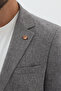 Gedson Men's Brown Linen Look Slim Fit Spring-Summer Sports Blazer Jacket - 2