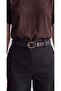 Women's Antique Plated Buckle Black Belt 2.3 cm Jean Belt Coat Belt Pants Belt - 5