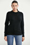 Zero Collar Motif Knit Sweater - Black - 2