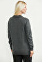 Motif Detailed Knitwear Cardigan - Anthracite - 5