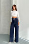 Women's High Waist Belted Wide Leg Palazzo Pants - 6