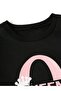 طقم بدلة رياضية نسائية كبيرة الحجم مطبوعة من Queen Baskılı Alt Top Crew Neck Boyfirend - 3