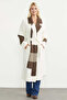 Belted Long Knit Cardigan - Bone - 4