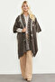 Wool Knitwear Poncho Cardigan - Milk Coffee Color - 2