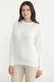 Zero Collar Motif Knitwear Sweater - Bone - 3