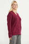 Ribbed Pocket Detailed Knitwear Cardigan - Burgundy - 4