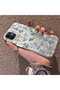 iPhone 11 Compatible Blue Flower and Ribbon Hard Phone Case, Shock Protection - 2