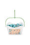 90-Pack Clothes Pegs with Hanging Basket, 7cm Small Plastic Laundry Clips with Steel Springs