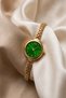 Women's Pinterest Model Gold Color Steel Strap Wristwatch - 2
