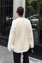 Women's Ecru Button Detailed Ultra Soft Premium Knitwear Cardigan - 8