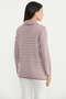 Houndstooth Patterned Wool Knitwear Jacket with Pockets - Rose - 6