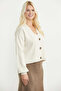 Sleeve Cuff Detailed Knitwear Cardigan - Light Beige - 5