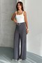 Women's High Waist Belted Wide Leg Palazzo Pants - 3