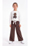 Top Front Printed Full-Printed Bottom Belt Polka Dot Full-Printed Girls' Top and Bottom Tracksuit Set