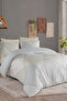 Dream Cotton Mozaic Cream 100% Cotton Poplin Double Duvet Cover Set - 2