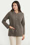 Thick Textured Wool Knitwear Jacket - Milk Coffee - 3