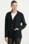 Oversize Pocketed Knitwear Jacket - Black - 2