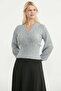 Button Detailed Knitwear Sweater - Gray - 4