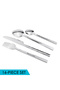 DIMA 16 Pc Stainless Steel Cutlery Set, Silver |Dinner Fork, Knife, Spoon & TeaSpoon - 5
