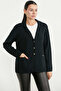 Oversize Pocketed Knitwear Jacket - Black - 4