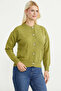 Buttoned Crew Neck Knitwear Cardigan - Green - 2