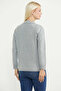 Polo Collar Buttoned Knitwear Cardigan - Light Gray - 4