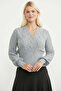 Button Detailed Knitwear Sweater - Gray - 2
