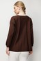 Women's Side Knit Basic Knitwear Sweater Brown - 4