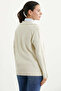 Oversize Pocketed Knitwear Jacket - Stone - 6