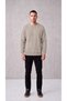 Men's Stone Crew Neck Sweatshirt 3 Yarn Soft Fabric - 3