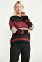 Block Transition Crew Neck Knitwear Sweater - Black - 3