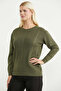 Hair Braid Motif Casual Knitwear Sweater - Green - 3