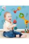 HE0157 Baby Teether Rattle, Apple Design, 17.2x7.8x5.3 cm, Silicone, Yellow and Green, 0-12 Months - 6
