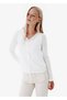 Fine Knit Mine Button Ecru Knitwear Cardigan - 4