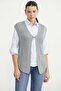 Agraf Detailed Wool Knitwear Vest - Light Gray - 2