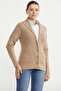 Shawl Collar Button-Down Knit Jacket - Camel - 4