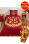 Licensed Galatasaray 25Th Championship Single Duvet Cover Set with 25 Lion Figures as a Gift
