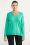 V-Neck Basic Knit Sweater - Green
